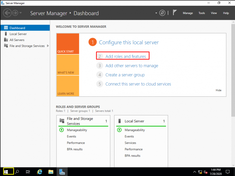 terminal services manager server 2019