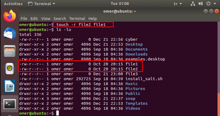 linux file time stamp
